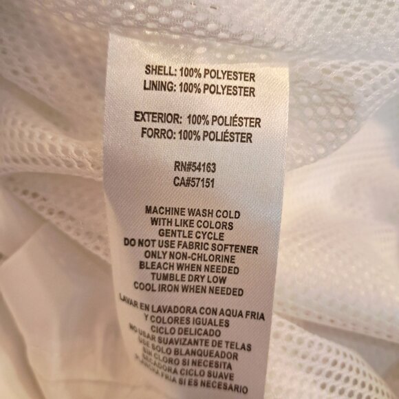 Tommy Hilfiger crisp white men's size XL windbreaker, NEW WITHOUT TAGS - Picture 6 of 6